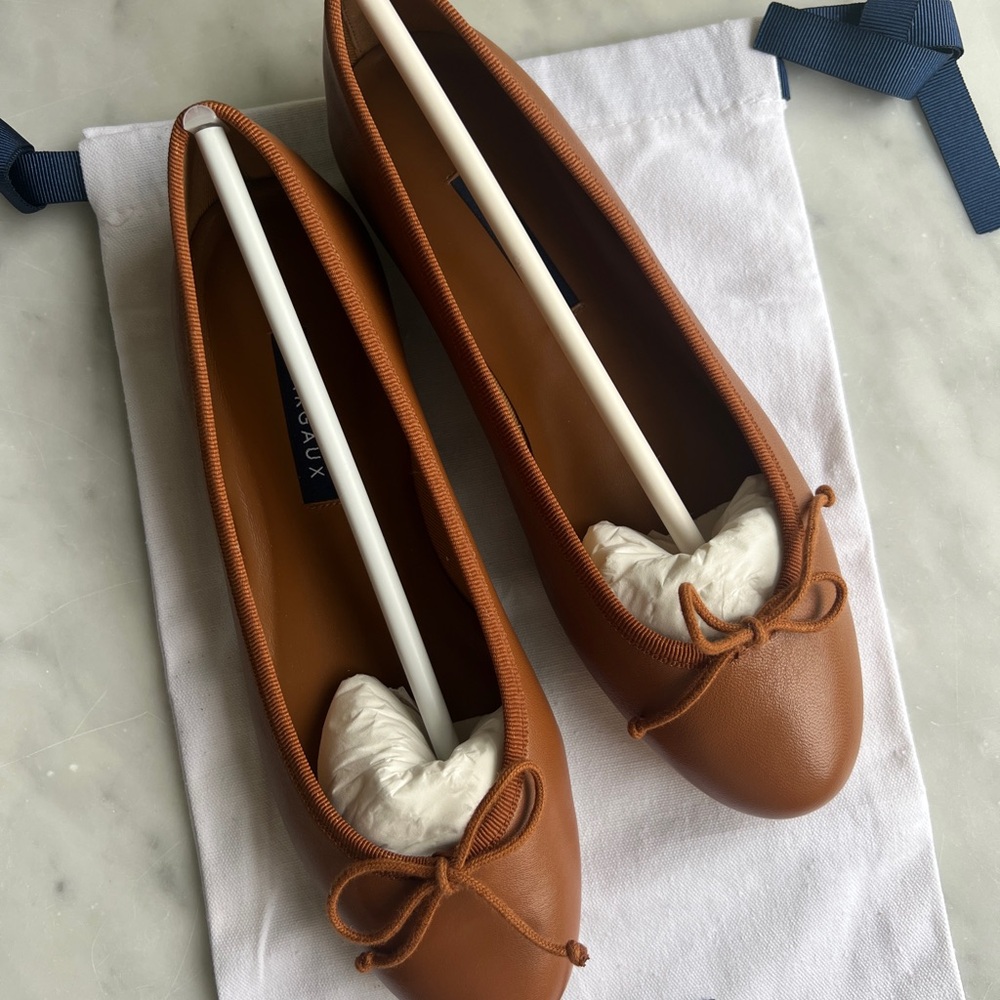 Margaux Demi Ballet Flats in Saddle Nappa - Picture 6 of 7